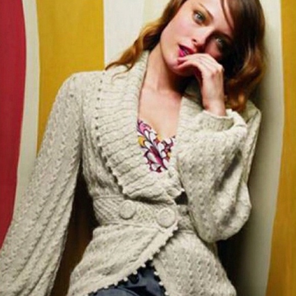 ANTHROPOLOGIE • Snowflake Cardigan Sweater - Picture 2 of 6